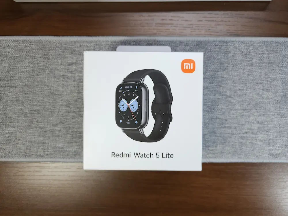 Redmi Watch 5 Liteの化粧箱パッケージ
