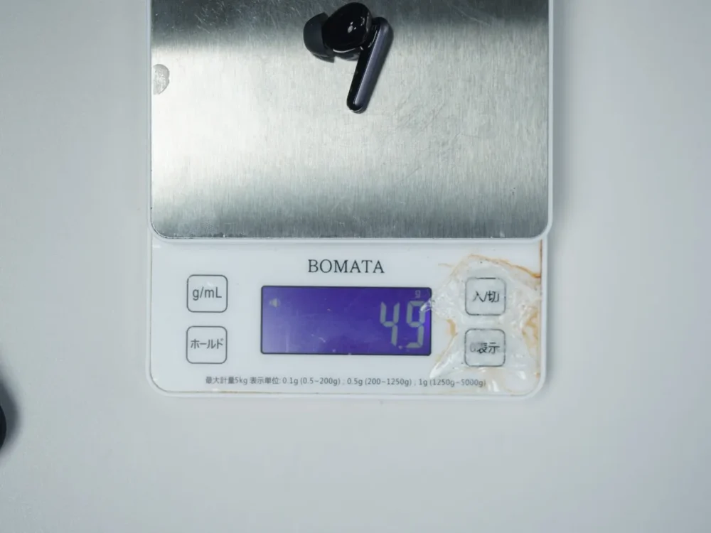 外観ｰイヤホンｰ重量