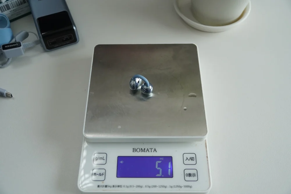 HUAWEI FreeClip 2の重量