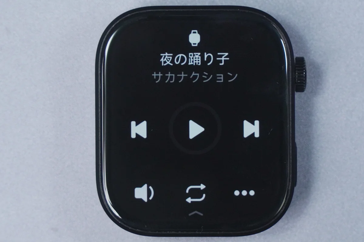 Redmi Watch 6の音楽プレイヤー再生画面