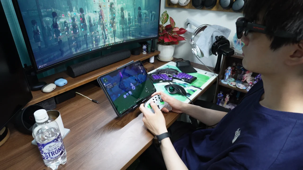 タブレットでブログ記事をSpaceWalker環境で編集する手元
