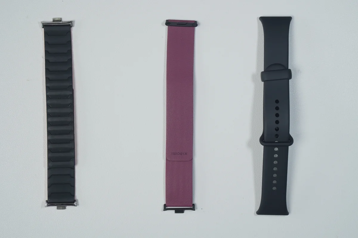 Xiaomi Smart Band 10 Proの3種バンド比較（シリコン・レザー・スポーツ）
