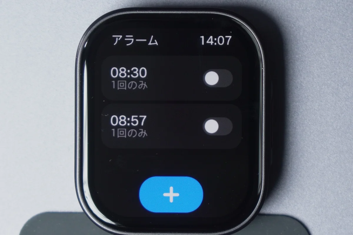 Redmi Watch 6 Liteのアラーム一覧画面の写真